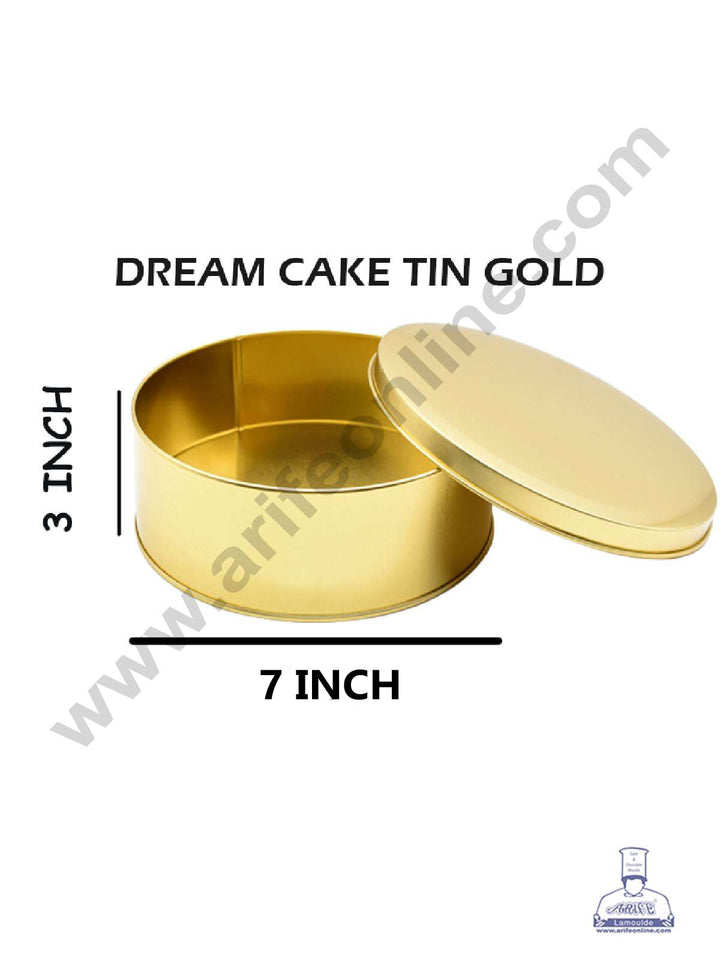CAKE DECOR™ Big Dream Cake Tin Tortecake Cookie Cake Tin Gold