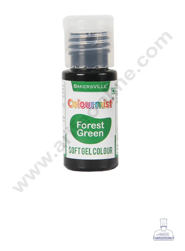 Colourmist Soft Gel Paste Food Color Forest Green 20g | Edible Gel Colour For Fondant