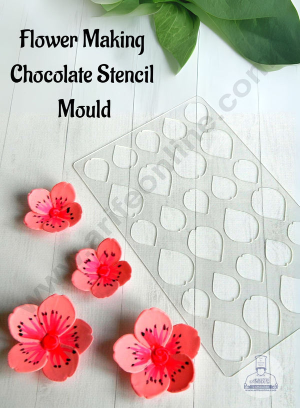 Cake Decor Flower Making Chocolate Stencil Mould With New Flower Arts - Sakura (SBTXF-012)