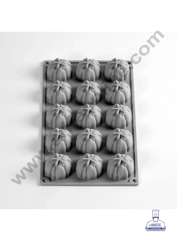 CAKE DECOR™ 15 Cavity Pumpkin Shape Silicon Mould