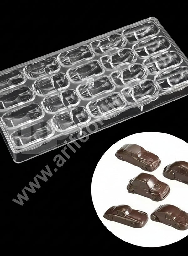 CAKE DECOR™  5 Types Cars Shape Polycarbonate Chocolate Mold│SB-1357│