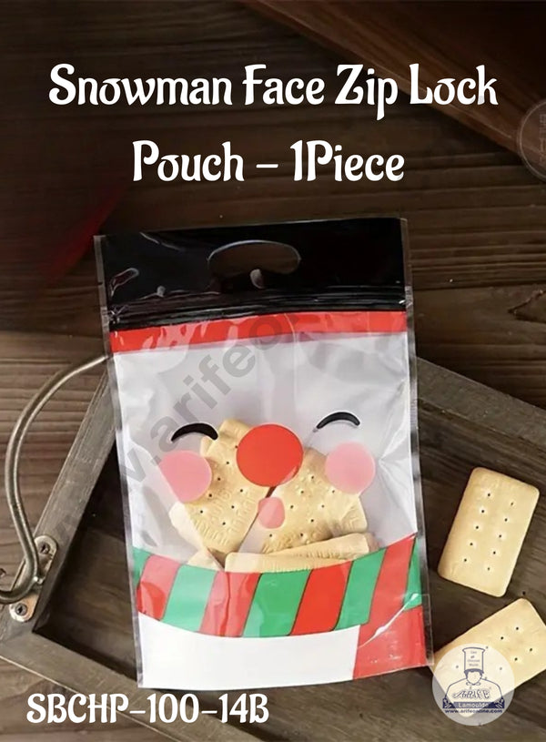 CAKE DECOR™ Santa Face Zip Lock Pouch - 1Piece - 15.5x23.5x3.5 cm (SBCHP-100-14B)