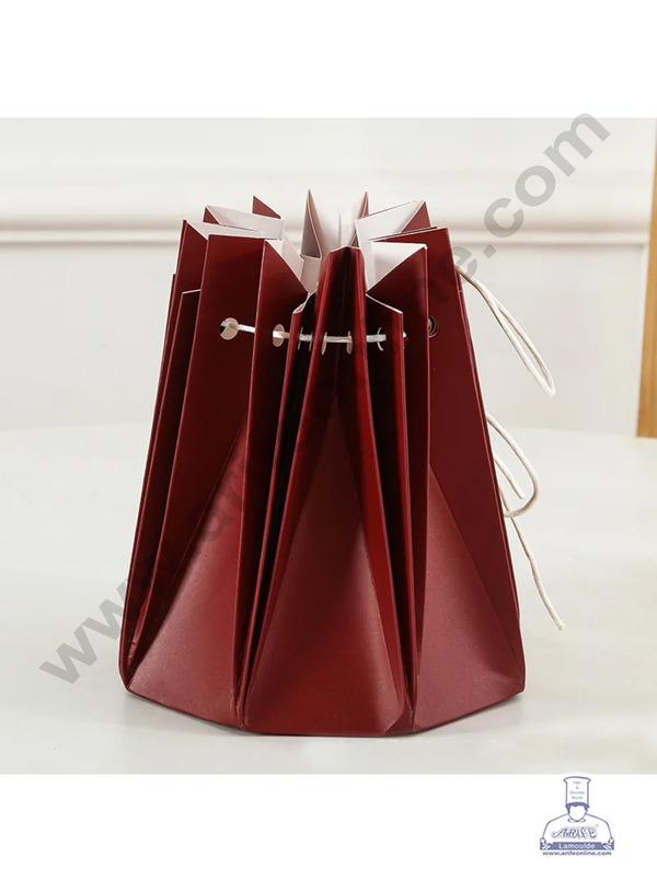 Maroon Florist Bouquet Carrier | Carry Gift Paper Bag - CAKE DECOR™