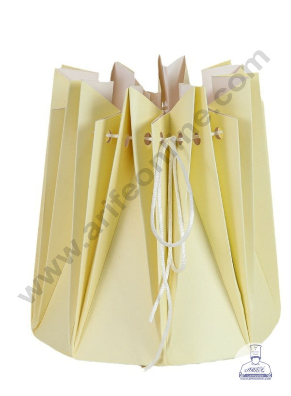 Pastel Yellow Florist Bouquet Carrier | Carry Gift Paper Bag - CAKE DECOR™