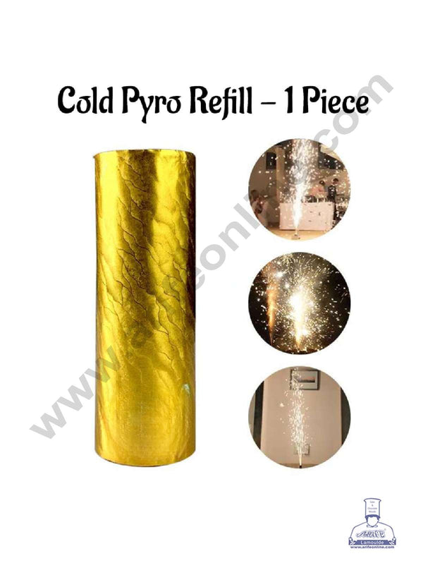 CAKE DECOR™ 1 Piece Cold Pyro | Refill | Sparkle Fire Gun | Party Gun | Assorted