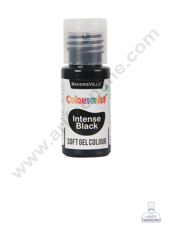 Colourmist Soft Gel Paste Food Color Intense Black 20g | Edible Gel Colour For Fondant