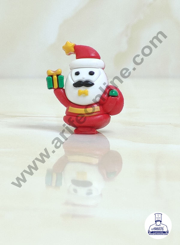 CAKE DECOR™  Mini Santa Claus Rubber Cake Topper - 1 Piece