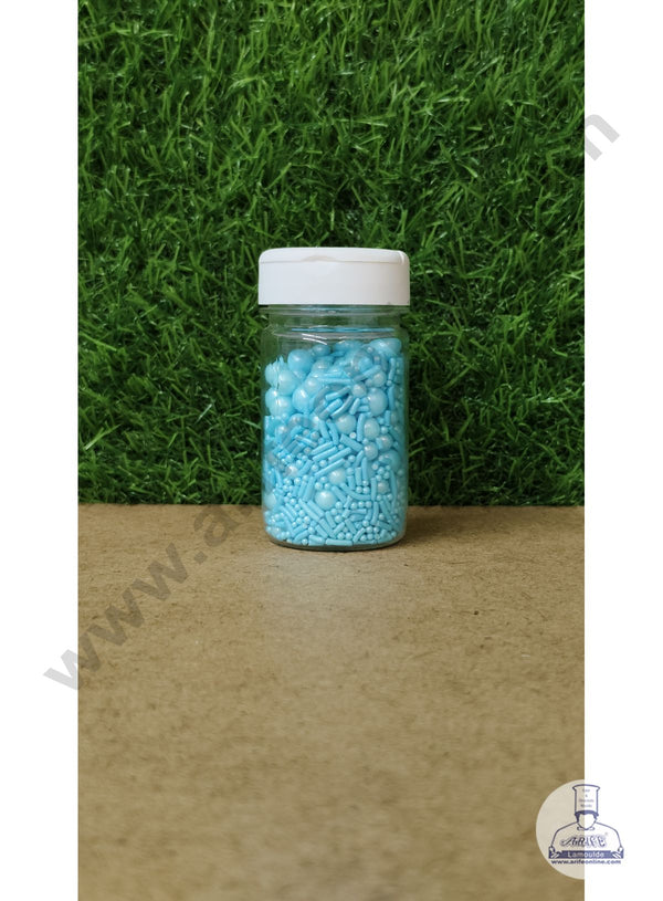 CAKE DECOR™ Sugar Candy - Mix Size Blue Balls with Vermicelli Candy - 50 gm