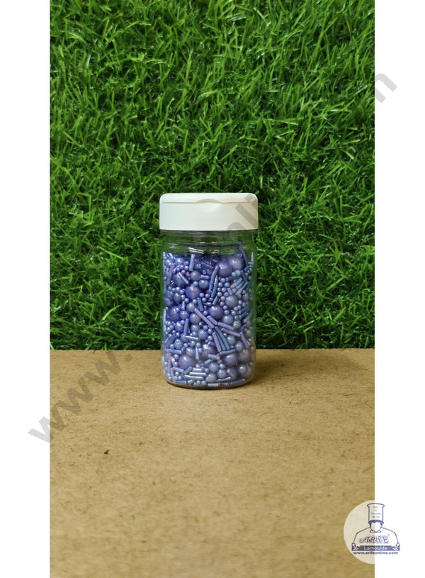 CAKE DECOR™ Sugar Candy – Mix Size Purple Balls with Vermicelli Candy – 50 gm