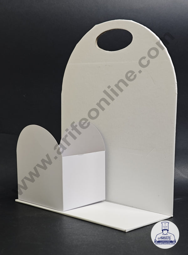 White Foldable Cake and Flower Hamper - CAKE DECOR™