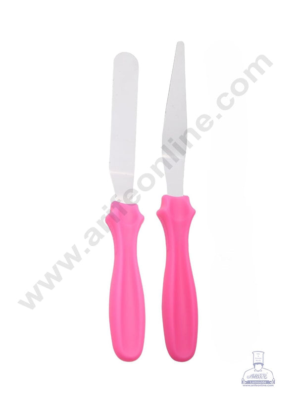 Stainless Steel Multi-Function Cake Icing Spatula Set Set - Assorted (Set of 2)– Angular Palette Knife & Triangle Angular Palette Knife - Cake Decor™
