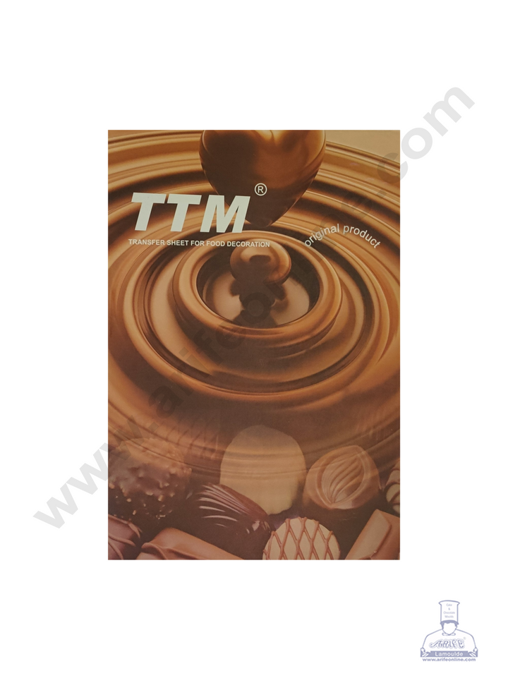 Transfer Pattern Set TTM Chocolate Transfer Sheet for Decoration 10 Patterns - Total 50 she ...