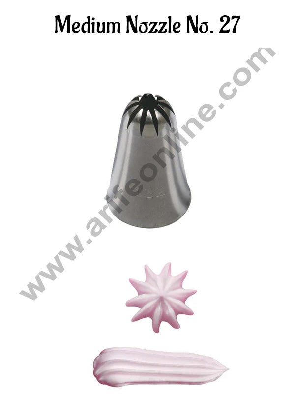 Cake Decor Medium Nozzle - No. 27 Closed Star Piping Nozzle