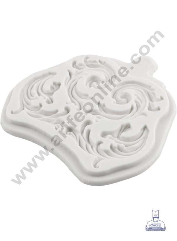 4 Cavity Big Sculpted Vintage Flower Lace Silicone Fondant Mould Marzipan Mould