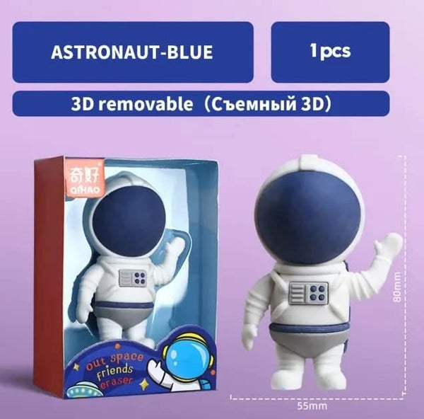 Mini Blue Astronut Rubber Cake Topper | Rubber Eraser - (1 Piece) - CAKE DECOR™