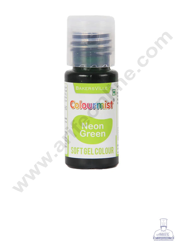 Colourmist Soft Gel Paste Food Color Neon Green 20g | Edible Gel Colour For Fondant