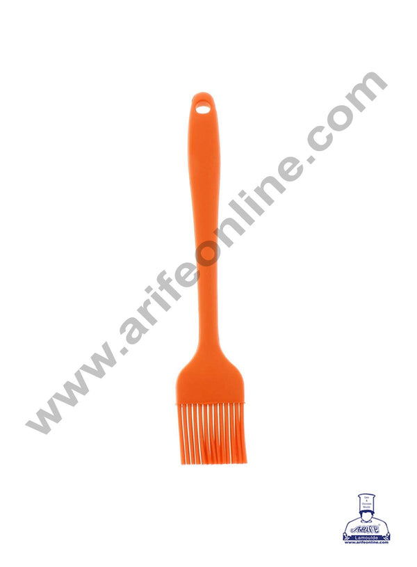 CAKE DECOR™ 1pc Orange Silicone Brush | Heat-Resistant, Non-Stick & Flexible with Silicone Handle