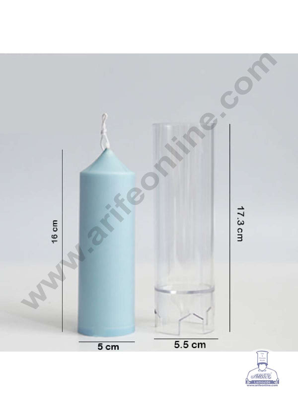 CAKE DECOR™ 3D Acrylic 1 Cavity Pillar Shape with Dome Top Acrylic Candle Moulds SBACM-P11