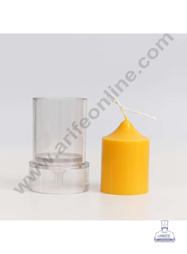 CAKE DECOR™ 3D Acrylic 1 Cavity Pillar Shape with Dome Top Acrylic Candle Moulds SBACM-P8