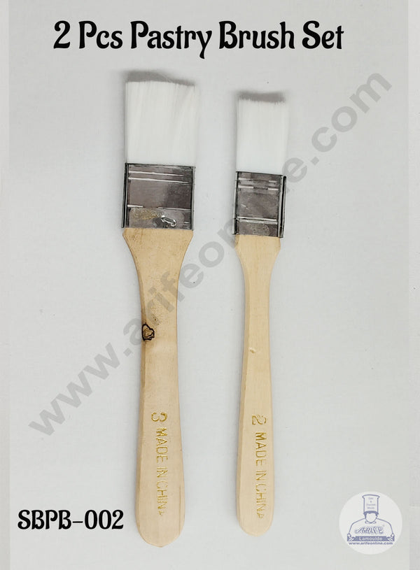 CAKE DECOR™ 2 Pcs Pastry Brush Set -2 Different Size | Paint Brush | Multi Purpose Brush (SBPB-002)