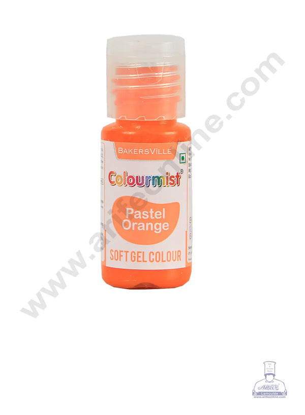 Colourmist Soft Gel Paste Food Color Pastel Orange  20g | Edible Gel Colour For Fondant