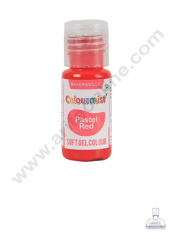 Colourmist Soft Gel Paste Food Color Pastel Red  20g | Edible Gel Colour For Fondant