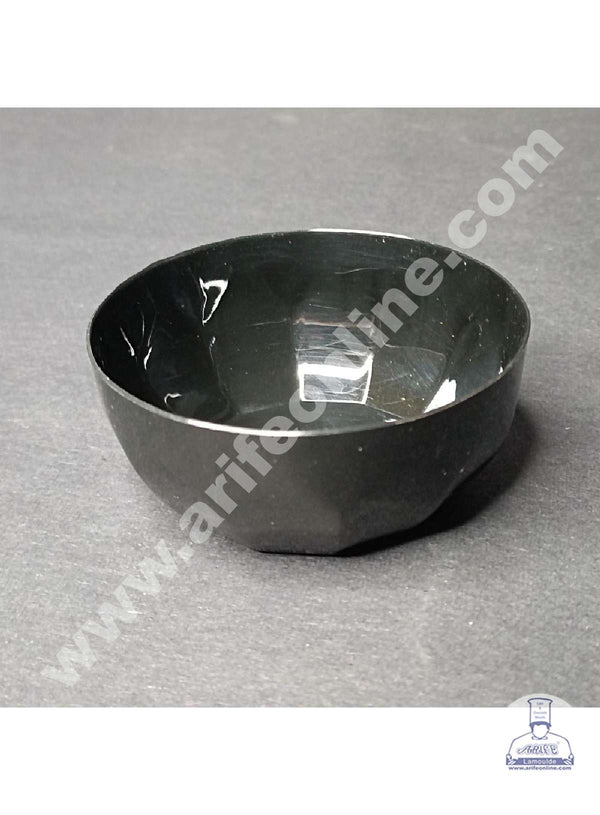 CAKE DECOR™ Mini Black Round Plastic Serving Bowl | Dip Bowl - 10 pcs Pack