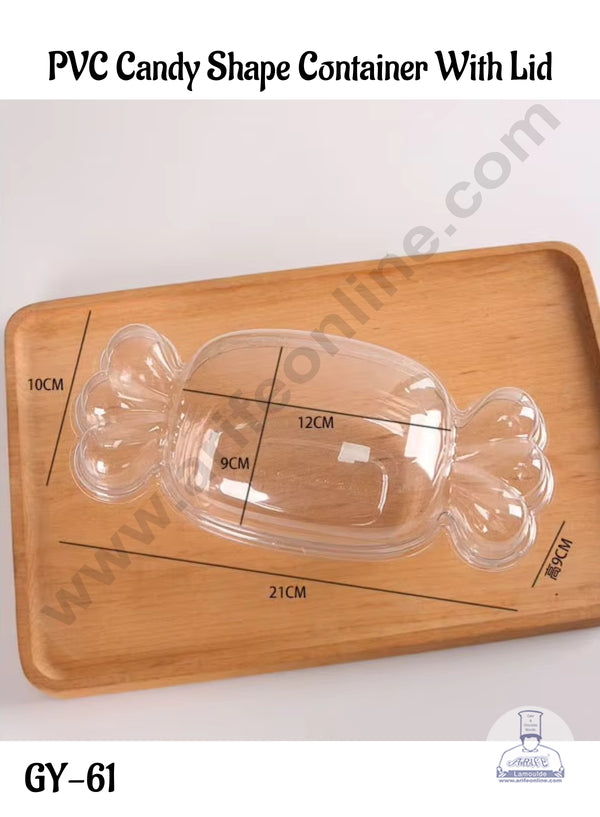 CAKE DECOR™ PVC Candy Shape Container With Lid Chocolate Box | Candy Box | Chocolate/Candy Packing Box | Gift Box - 5 Pcs Pack