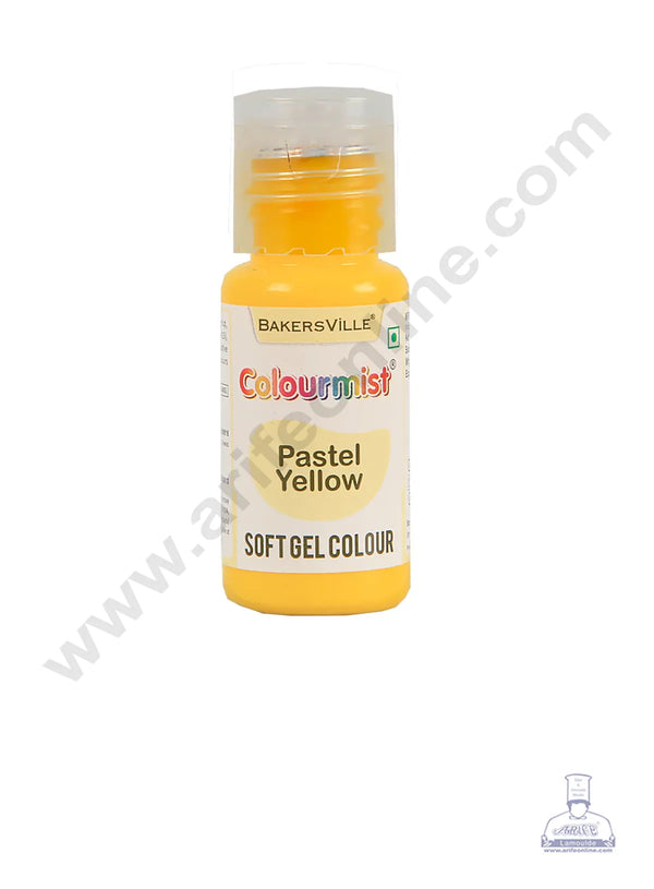 Colourmist Soft Gel Paste Food Color Pastel Yellow 20g | Edible Gel Colour For Fondant