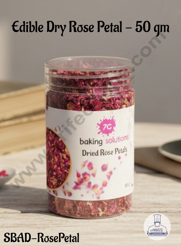 CAKE DECOR™ 7C Edible Dry Rose Petal - 50 gm (SBAD-RosePetal)