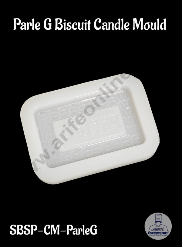 Parle G Biscuit Shape Silicon Candle Mould - 1 Piece (SBSP-CM-ParleG) - CAKE DECOR™