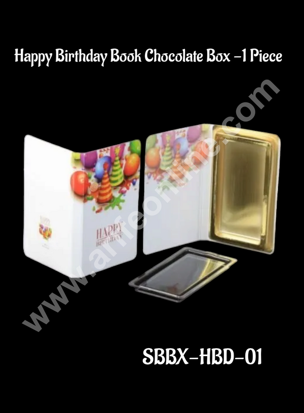 CAKE DECOR™ Happy Birthday Book  Chocolate Box (Pack of 1Pc)