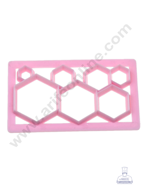 CAKE DECOR™ Hexagon Shape Fondant Embossing Quilt Molds Mould Cake Decorating Tools (SBQM-128)