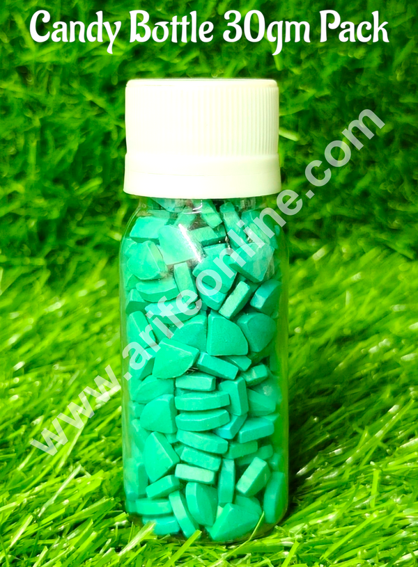 CAKE DECOR™ Sugar Candy - Green Color Diamond Sprinkles and Candy- 30 gm