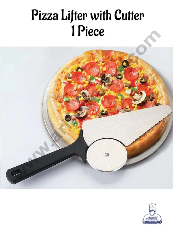 CAKE DECOR™ Pizza Lifter with Cutter | Pizza Knife Cutter | Oven Accessories