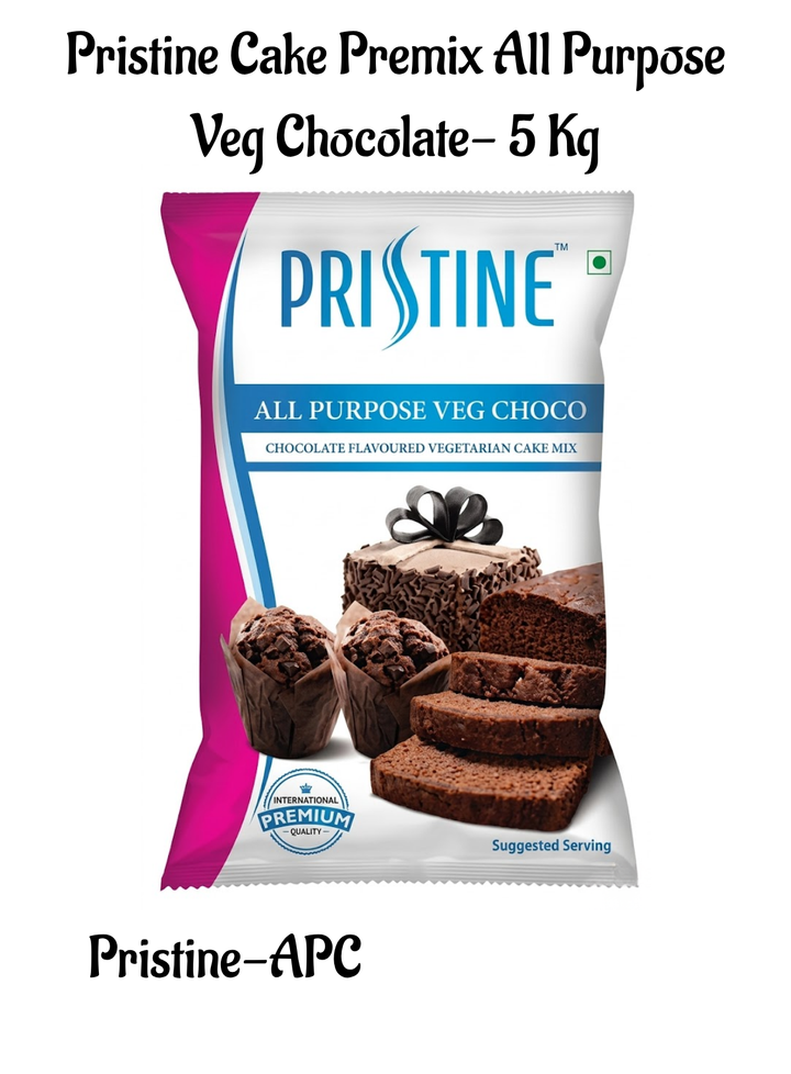 Pristine Cake Premix All Purpose Veg Chocolate 5 Kg Pack( Pristine-APC)