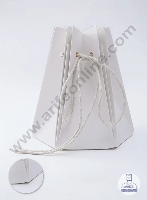 White Florist Bouquet Carrier | Carry Gift Paper Bag - CAKE DECOR™