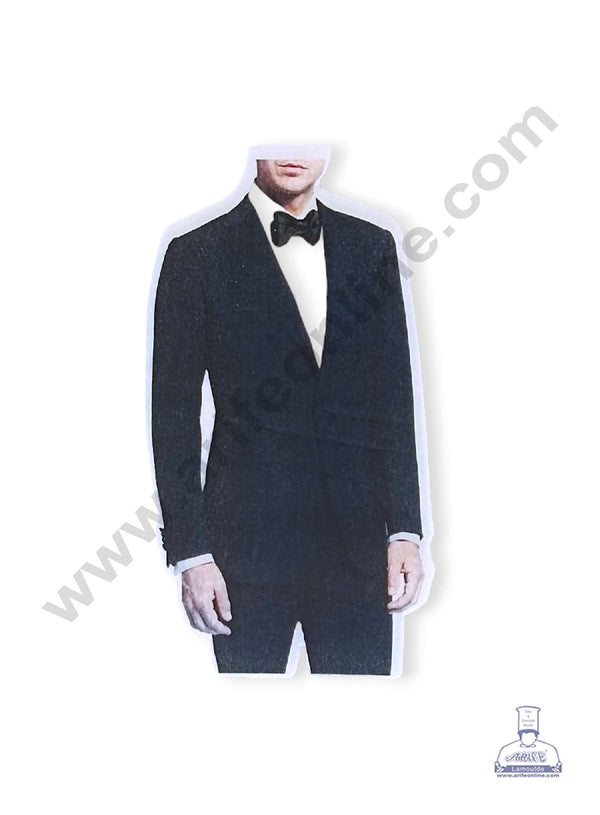CAKE DECOR™ Edible Theme Topper Pre Cut Wafer Paper High Quality - Man in Suit Cake Topper - ( 1 pc Pack ) SB-EWP-N-46
