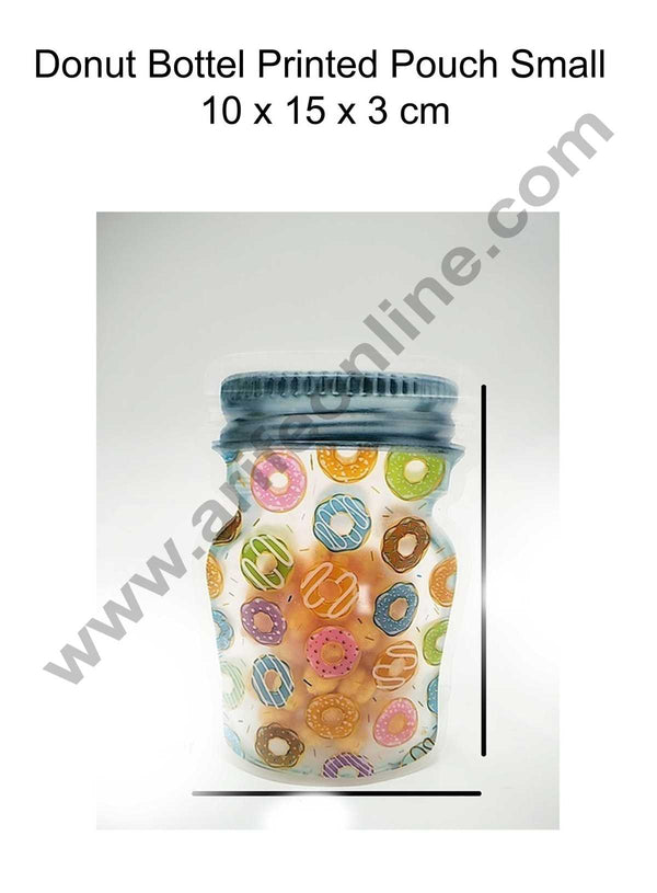 Cake Decor Donut Bottle Pouch Shape Plastics and Chocolate Dry Fruit Random Color (Pack of 10) - Small