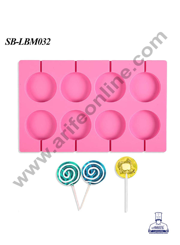CAKE DECOR™ 8 cavity Lollipop Silicone Mould | Jelly Mould | Candy Mould