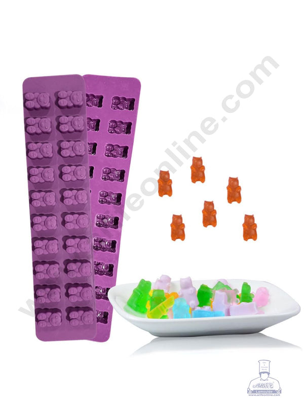 20 Cavity Teddy Bear Silicone Chocolate, Jelly, Candy, Resin Art  Mould (Pack of 1) - CAKE DECOR™