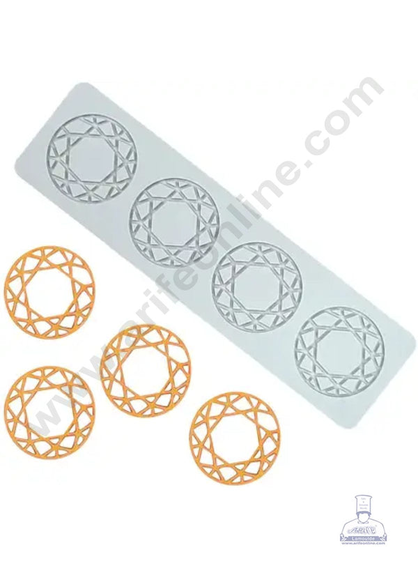 4 Cavity Silicon Geometric Torus Shape Chocolate Garnishing Mould | Cake Insert Decoration Mould - CAKE DECOR™