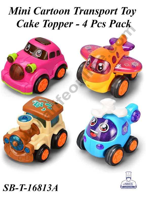 Home CAKE DECOR™ 4 Pcs Set Mini Cartoon Transport Cake Toy Topper ...