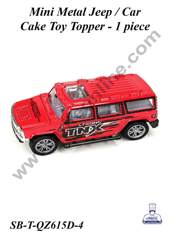 CAKE DECOR™ Mini Metal Jeep/Car Cake Toy Topper | Decorations Figurines - 1 piece (SB-T-QZ615D-4)