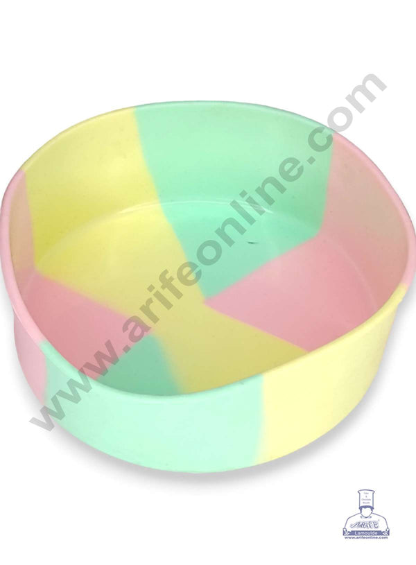 CAKE DECOR™ Small Round Rainbow Silicone Mould Silicon Muffin Mold SB-ZU186