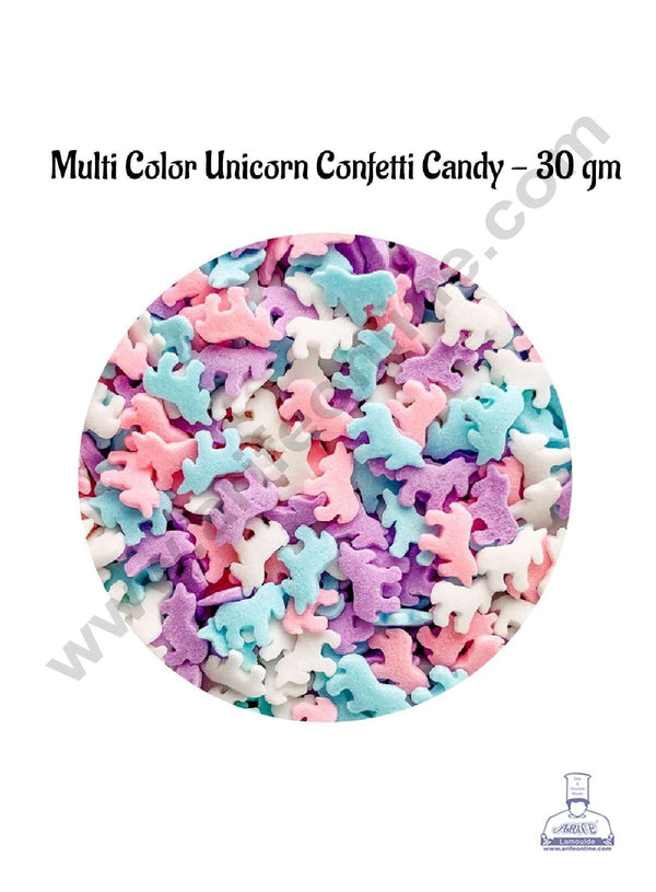 CAKE DECOR™ Sugar Candy - Multi Color Unicorn Confetti - 30 gm