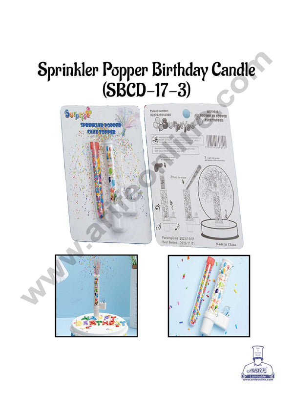 CAKE DECOR™ Sprinkler Popper Birthday Candle for Cake & Cupcake Decoration - 1 Piece