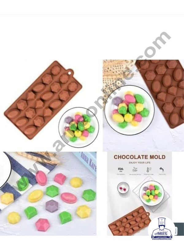 Cake Decor 18 Cavity Stone Shape Silicone Chocolate Mould