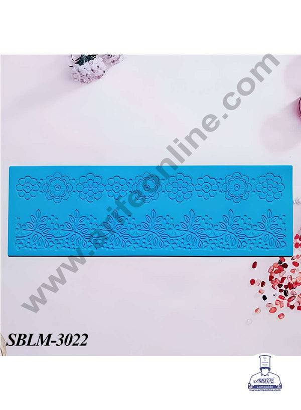 CAKE DECOR™ Flower & Leafy Pattern Silicone Lace Mould, Cake Decorative Silicone Lace Mat (SBLM-3022)
