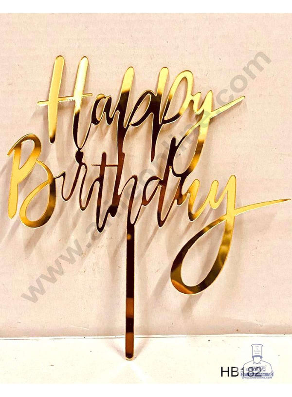 CAKE DECOR™ 5 inch Acrylic Homestyle Happy Birthday Cake Topper Cake Decoration Dessert Decoration (SBMT-1026)